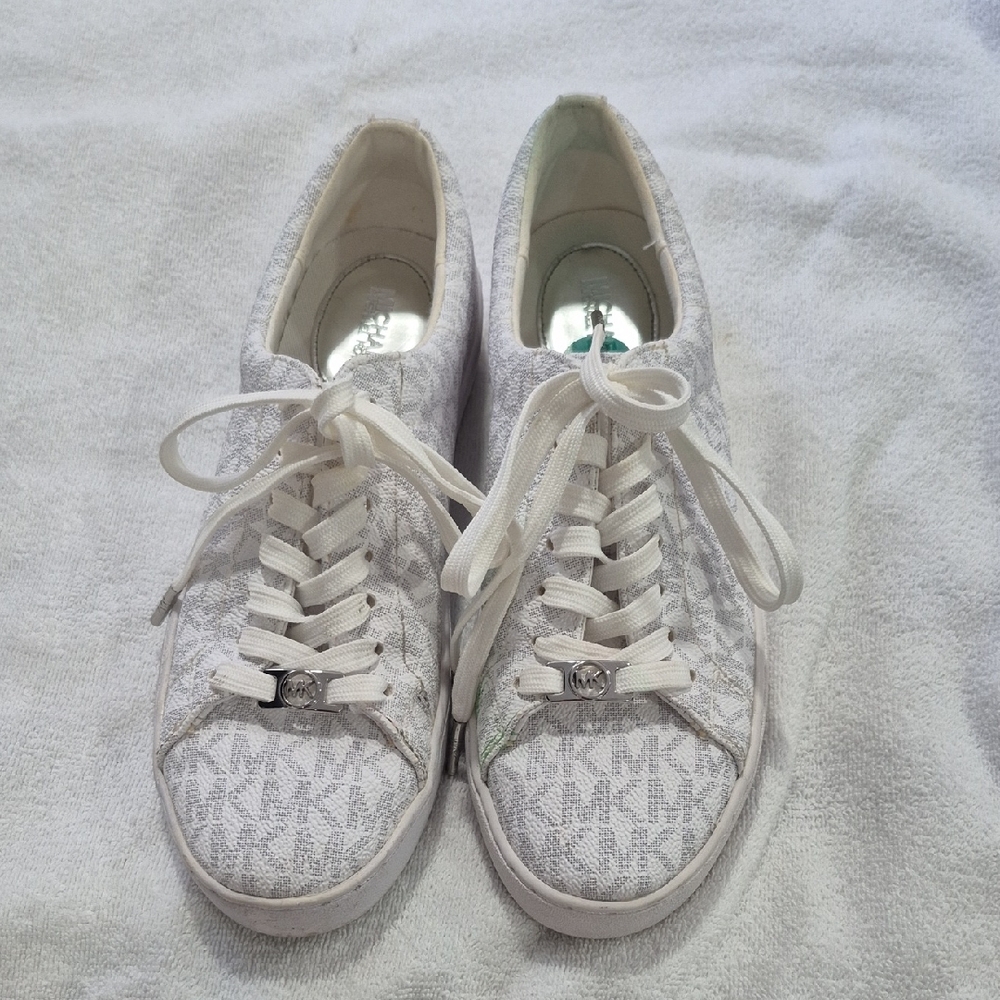 Michael Kors White Monogram Sneakers